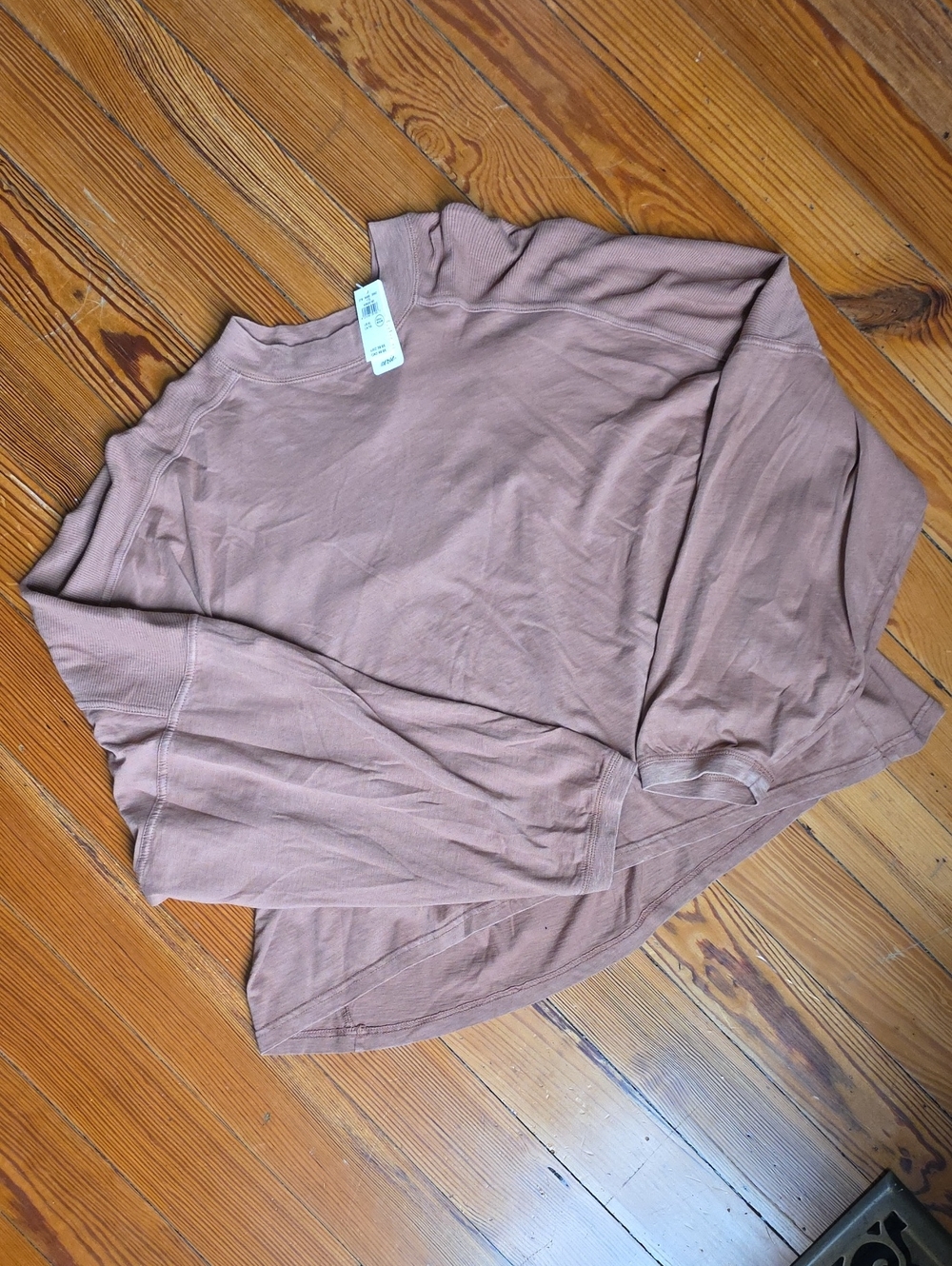 Aerie Women’s Oversized Long Sleeve Relaxed Tee - Brown